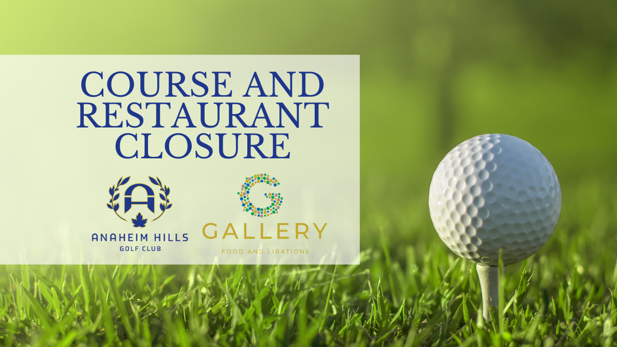 Course and Restaurunt Closure