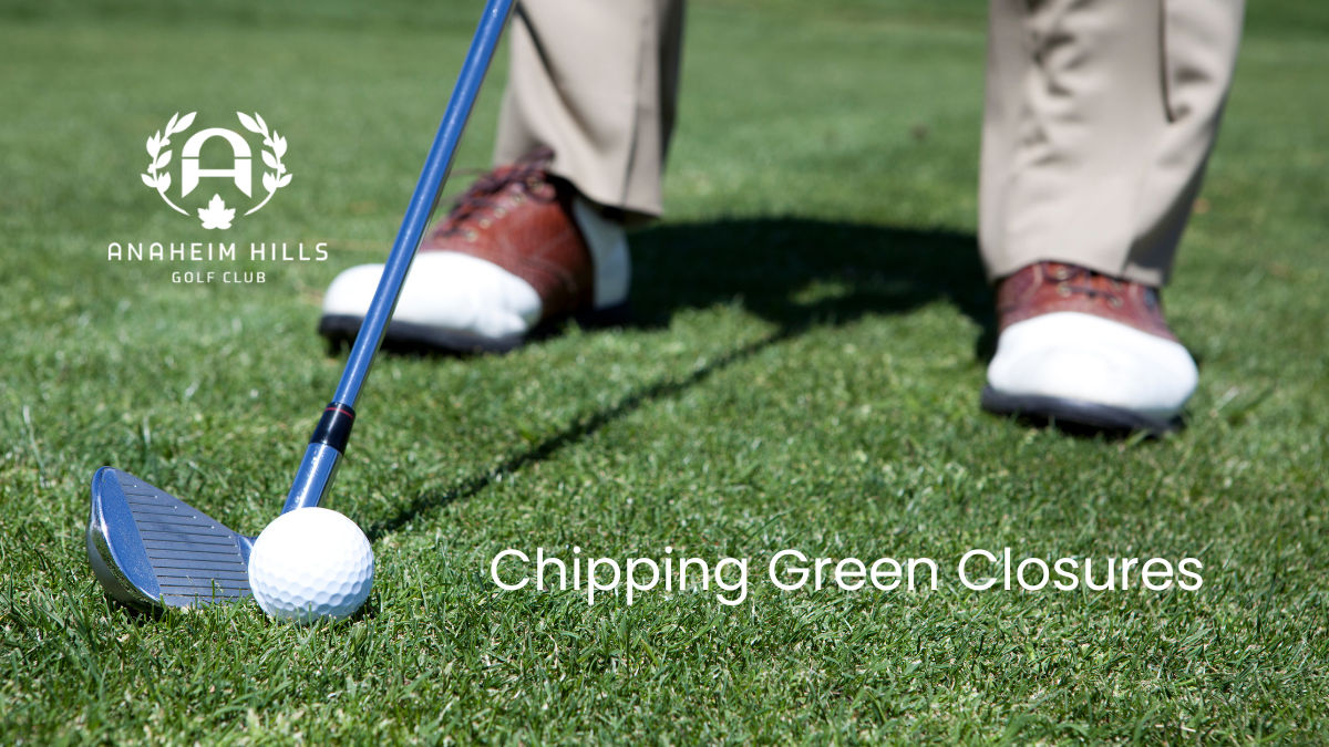 Chipping Green Closures golf club chipping a golf ball